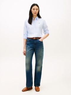 Mid-Rise Loose Straight Jean — Washed Denim 2