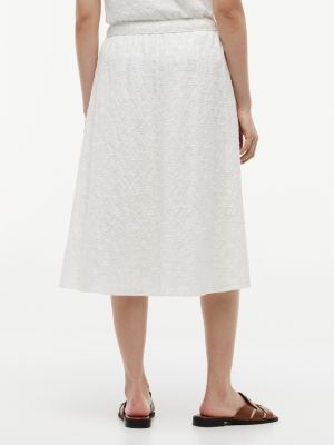 Tommy Hilfiger Embroidered Eyelet Midi Skirt — фото 4