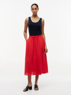 Linen Midi Skirt from Tommy Hilfiger - $90.30