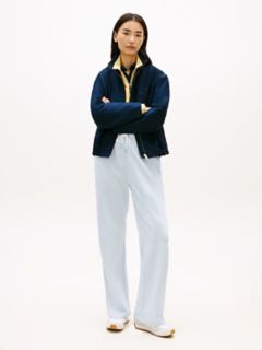 Brushed-Back Wide Leg Sweatpant — Breezy Blue 2