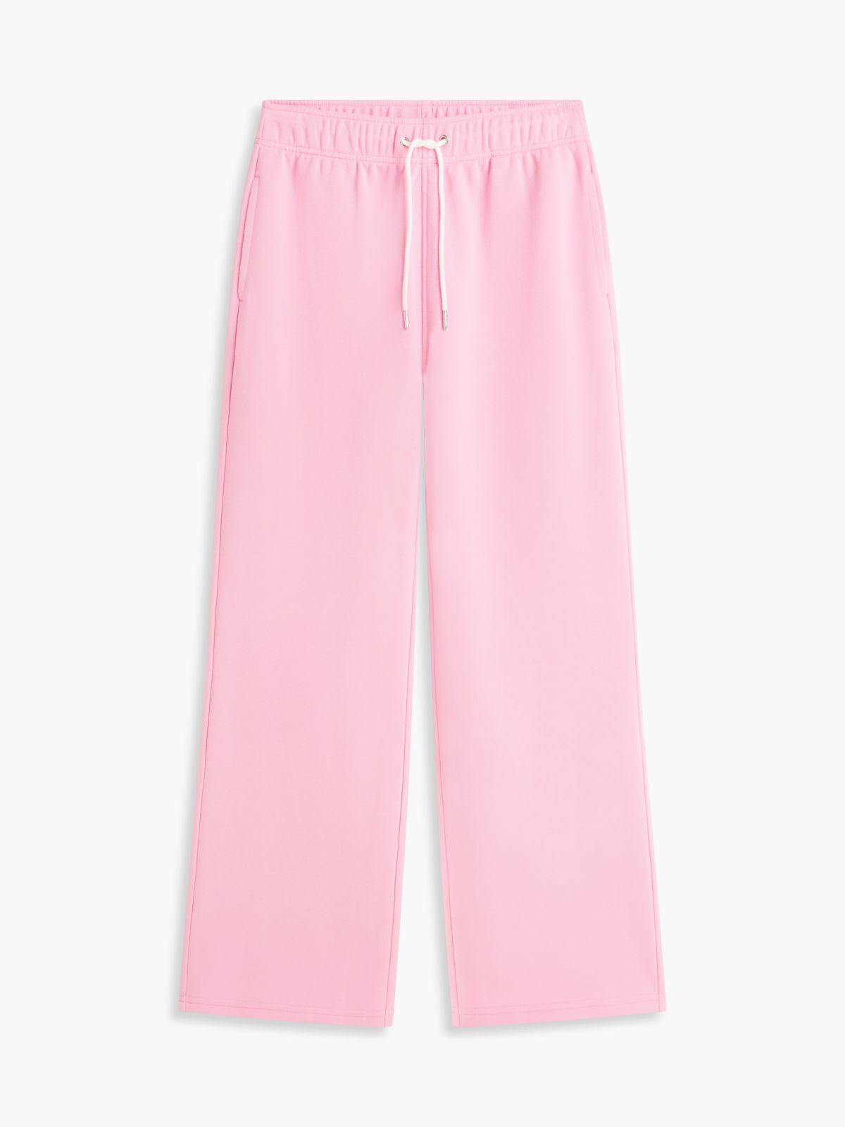Brushed-Back Wide Leg Sweatpant — Rose Petal