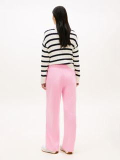 Brushed-Back Wide Leg Sweatpant — Rose Petal 5