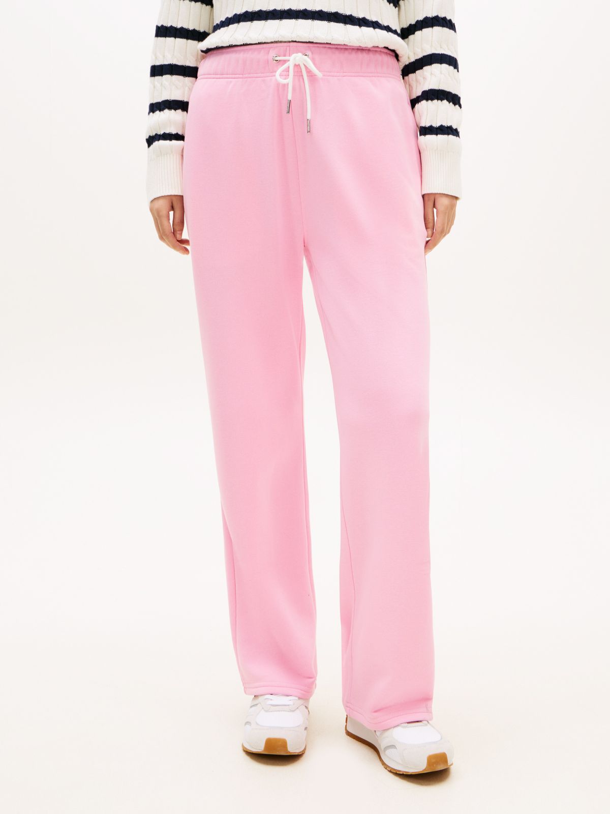 Brushed-Back Wide Leg Sweatpant — Rose Petal
