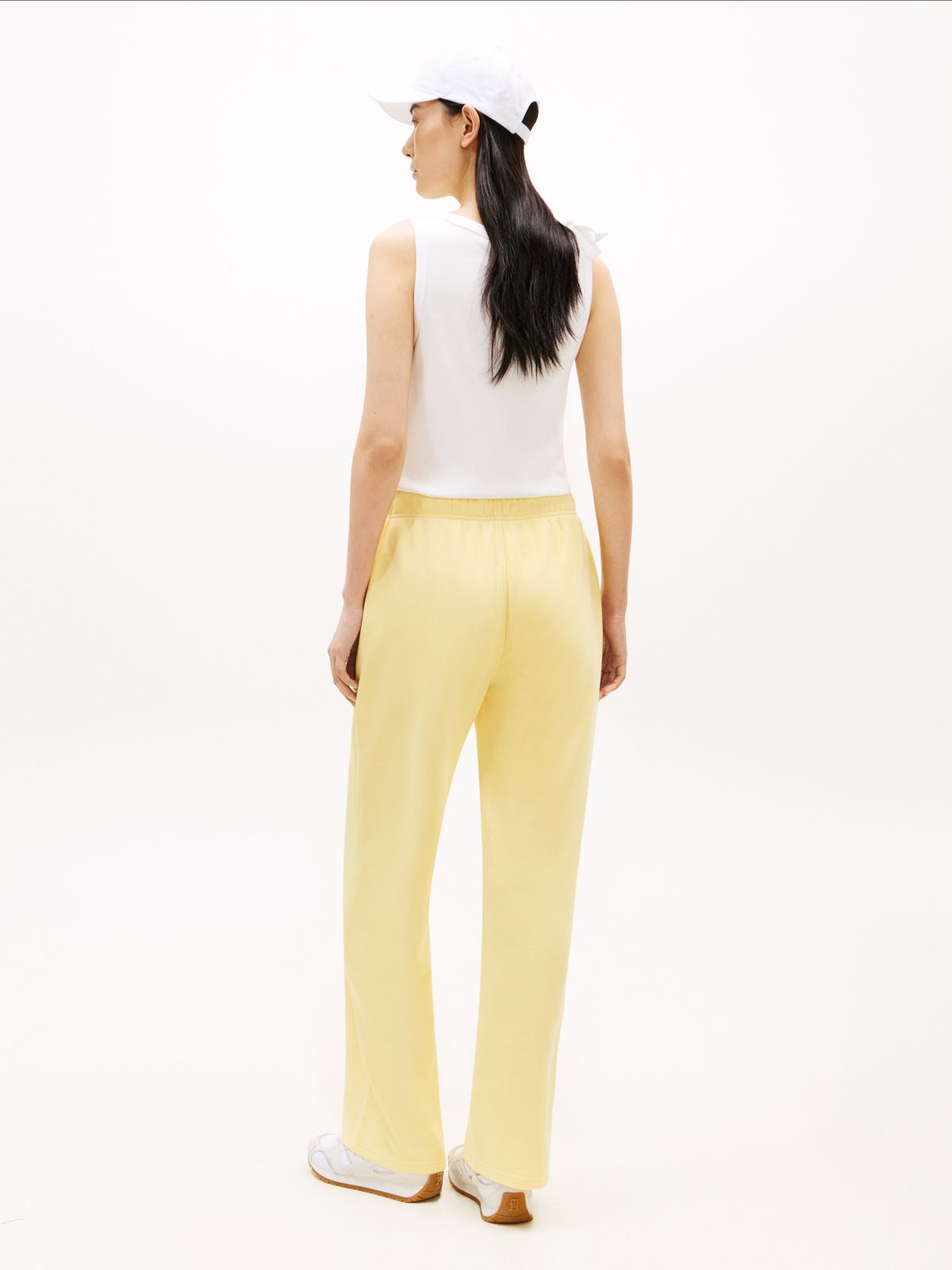 Brushed-Back Wide Leg Sweatpant — Citronella