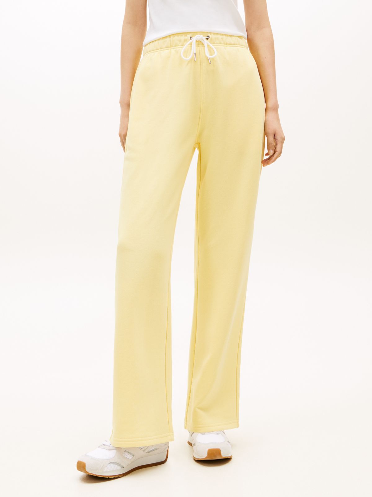 Brushed-Back Wide Leg Sweatpant — Citronella