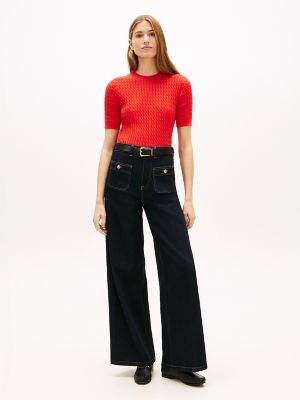 Женские джинсы Tommy Hilfiger High-Rise Stretch Wide Leg Utility Jean — фото 2