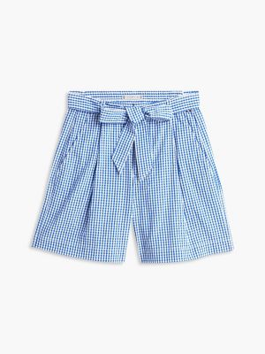 Женские брюки Tommy Hilfiger Belted Gingham Seersucker Short — фото 5