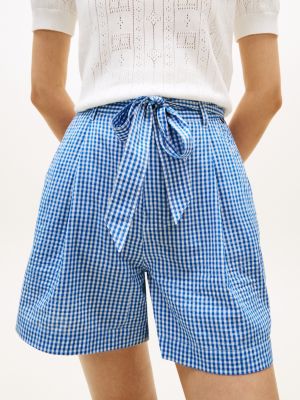 Женские брюки Tommy Hilfiger Belted Gingham Seersucker Short — фото 3