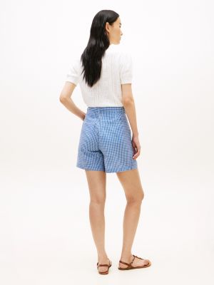 Женские брюки Tommy Hilfiger Belted Gingham Seersucker Short — фото 4