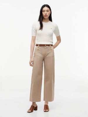 Stretch-Cotton Pocket Pant, Beige