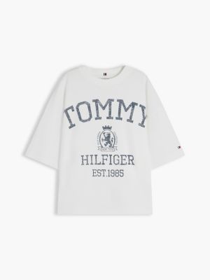 Женские футболки Tommy Hilfiger Relaxed Fit Varsity Crest Logo T-Shirt — фото 5