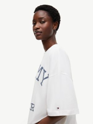 Женские футболки Tommy Hilfiger Relaxed Fit Varsity Crest Logo T-Shirt — фото 3