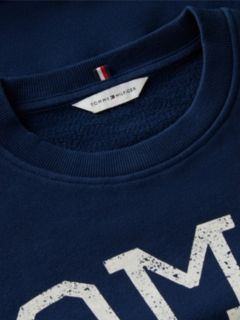 Drawcord Varsity Crest Logo Sweatshirt — Navy 6