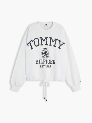 Женские худи Tommy Hilfiger Drawcord Varsity Crest Logo Sweatshirt — фото 5