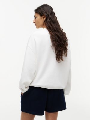 Женские худи Tommy Hilfiger Drawcord Varsity Crest Logo Sweatshirt — фото 4