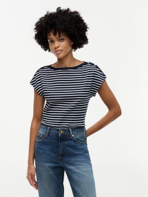 Nautical Gold-Button Boatneck T-Shirt from Tommy Hilfiger - $59.50
