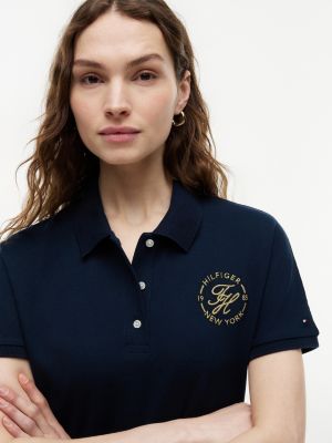 Tommy Hilfiger Metallic Script Monogram Polo Mini Dress — фото 2