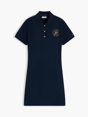 Tommy Hilfiger Metallic Script Monogram Polo Mini Dress — фото 5