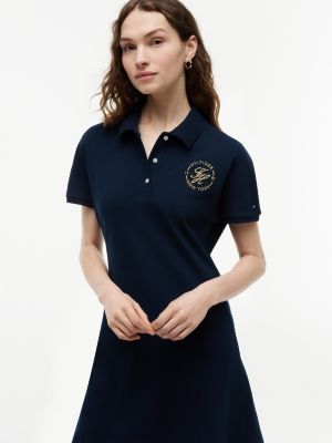 Tommy Hilfiger Metallic Script Monogram Polo Mini Dress — фото 3