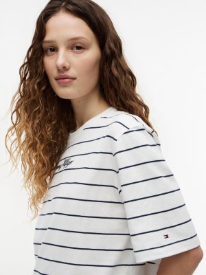Женские футболки Tommy Hilfiger Relaxed Fit Embroidered Script T-Shirt — фото 3
