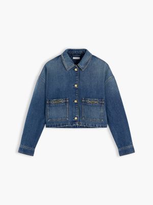 Женские куртки Tommy Hilfiger Cropped Denim Jacket — фото 5