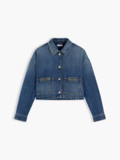 Cropped Denim Jacket — Medium Denim 5