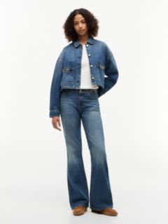 Cropped Denim Jacket — Medium Denim 2