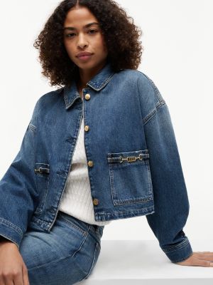 Женские куртки Tommy Hilfiger Cropped Denim Jacket — фото 3