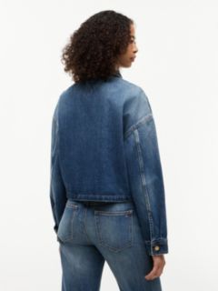 Cropped Denim Jacket — Medium Denim 4