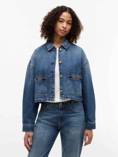 Женские куртки Tommy Hilfiger Cropped Denim Jacket