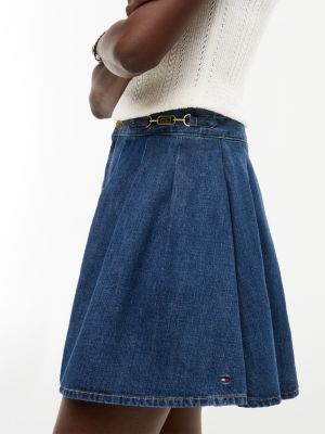 Tommy Hilfiger Pleated Denim Skirt — фото 3