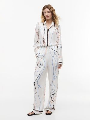 Nautical Rope Print Twill Pant, Rope AOP
