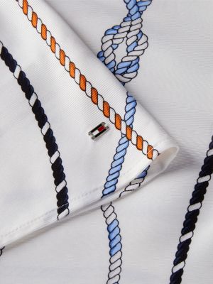 Tommy Hilfiger Rope Print Fluid Twill Midi Shirtdress — фото 6