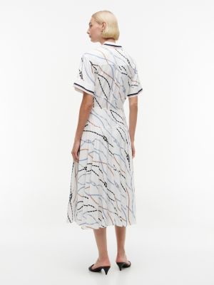 Tommy Hilfiger Rope Print Fluid Twill Midi Shirtdress — фото 4