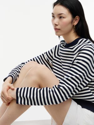 Женские свитеры Tommy Hilfiger Oversized Fit Striped Raglan Sweater — фото 3