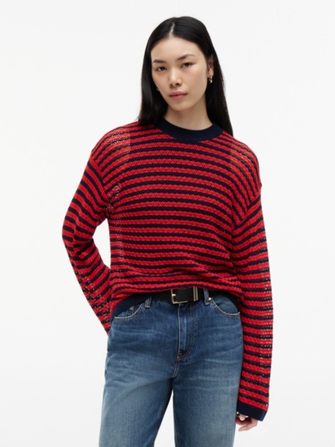 Женские свитеры Tommy Hilfiger Relaxed Striped Pointelle Sweater