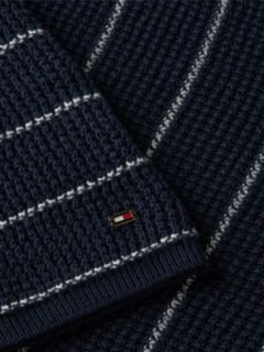 Nautical Knit Mini Dress — Navy Blue / Ivory Stripe 6