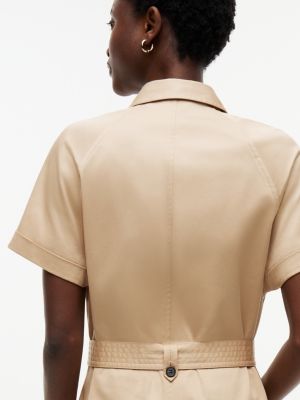 camel utility tie waist shirt dress camel utility shirt dress