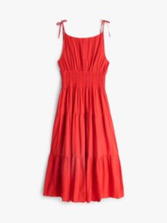 Tiered Seersucker Midi Dress — Fireworks 6