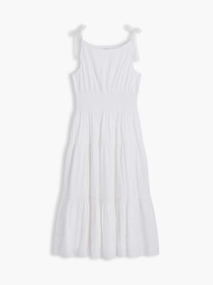 Tommy Hilfiger Tiered Seersucker Midi Dress — фото 5
