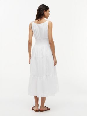 Tommy Hilfiger Tiered Seersucker Midi Dress — фото 4