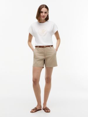 Женские футболки Tommy Hilfiger Nautical Script Monogram Cuffed T-Shirt — фото 2