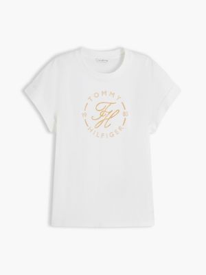 Женские футболки Tommy Hilfiger Nautical Script Monogram Cuffed T-Shirt — фото 5