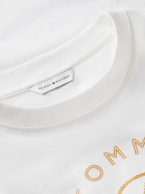 Женские футболки Tommy Hilfiger Nautical Script Monogram Cuffed T-Shirt — фото 6