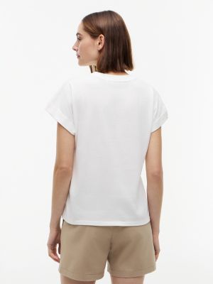 Женские футболки Tommy Hilfiger Nautical Script Monogram Cuffed T-Shirt — фото 4