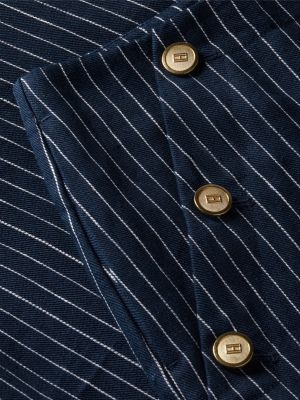 Женские брюки Tommy Hilfiger Gold-Button Striped Wide Leg Pant — фото 6