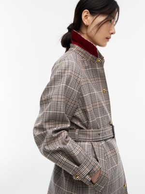 Женское пальто Tommy Hilfiger Check Mac, цвет: Коричневый — фото 2