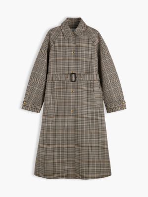 Женское пальто Tommy Hilfiger Check Mac, цвет: Коричневый — фото 7