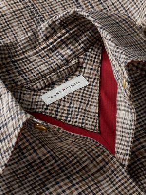 Женское пальто Tommy Hilfiger Check Mac, цвет: Коричневый — фото 8