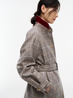 Check Mac Coat — Brown 2